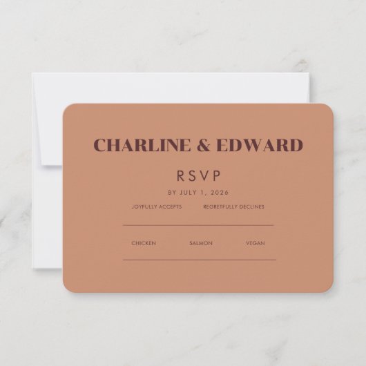 Minimalistisches Elegant | UAWG & QR-Website RSVP Karte (Vorderseite)