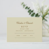 Minimalistisches Elegant | UAWG & QR-Website RSVP Karte (Stehend Vorderseite)