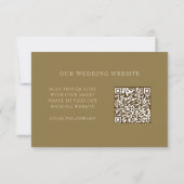 Minimalistisches Elegant | UAWG & QR-Website RSVP Karte (Rückseite)
