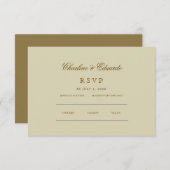 Minimalistisches Elegant | UAWG & QR-Website RSVP Karte (Vorne/Hinten)