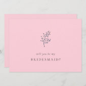 Minimalistisches Elegant wirst du meine Bridesmaid (Vorne/Hinten)