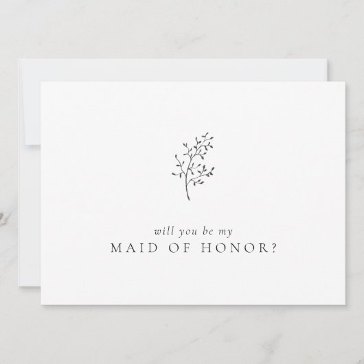 Minimalistisches Elegant wirst du meine Trauzeugin (Vorderseite)