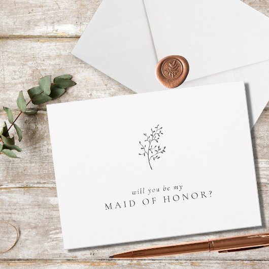 Minimalistisches Elegant wirst du meine Trauzeugin