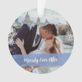 Minimalistisches Elegante nach 2 Fotos Ornament (Vorderseite)