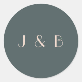 Minimalistisches elegantes Aquamarines Rosa Parco Runder Aufkleber