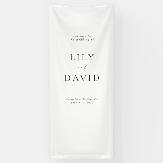 Minimalistisches elegantes Begrüßungs-Vinyl-Banner Banner (Vertikal)