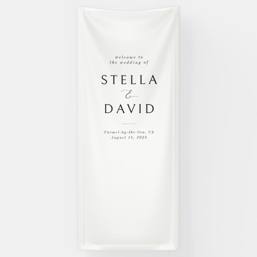 Minimalistisches elegantes Begrüßungsband-Banner Banner (Vertikal)