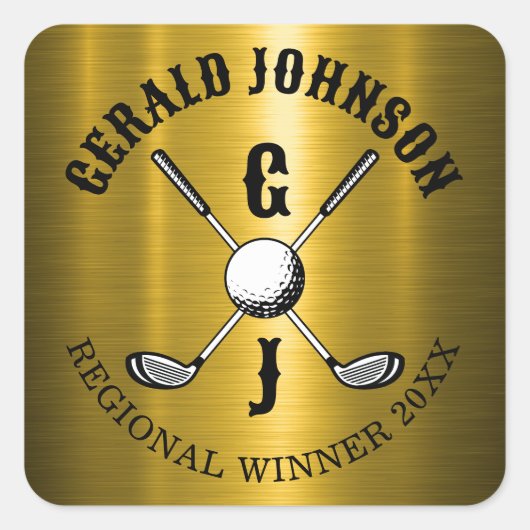 Minimalistisches, elegantes, benutzerdefiniertes G Quadratischer Aufkleber (Vorderseite)