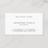 Minimalistisches Elegantes Beruflich Modernes Schl Visitenkarte (Rückseite)