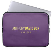 Minimalistisches elegantes Berufliches Indigo & Ge Laptopschutzhülle (Vorderseite)