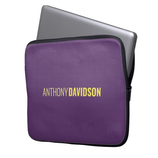 Minimalistisches elegantes Berufliches Indigo & Ge Laptopschutzhülle (Vorderseite Links)