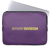 Minimalistisches elegantes Berufliches Indigo & Ge Laptopschutzhülle (Vorderseite)