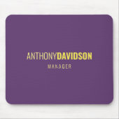 Minimalistisches elegantes Berufliches Indigo & Ge Mousepad (Vorne)