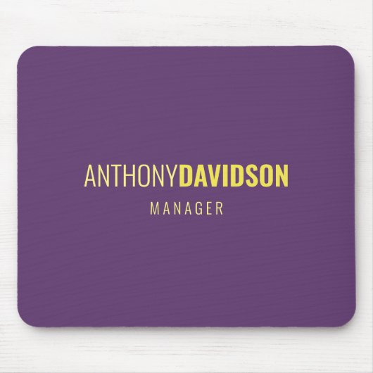 Minimalistisches elegantes Berufliches Indigo & Ge Mousepad (Vorne)