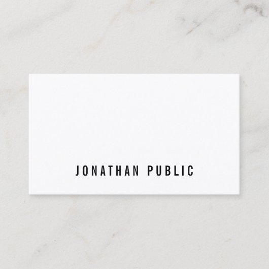 Minimalistisches elegantes Berufliches modernes Te Visitenkarte (Vorderseite)