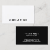 Minimalistisches elegantes Berufliches modernes Te Visitenkarte (Vorne/Hinten)