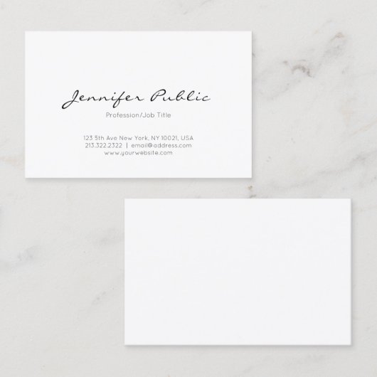 Minimalistisches elegantes berufliches modernes visitenkarte (Vorne/Hinten)