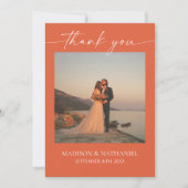 Minimalistisches elegantes Bild Verona Sonnenunter Dankeskarte (Vorderseite)