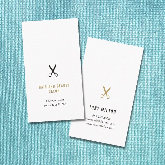 Minimalistisches elegantes Black Imitate Gold Sche Visitenkarte