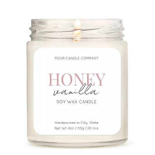 Minimalistisches elegantes Candle Cosmetic-Aufkleb Quadratischer Aufkleber