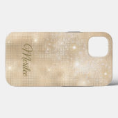 Minimalistisches Elegantes Champagne Sparkle Case-Mate iPhone Hülle (Rückseite (Horizontal))