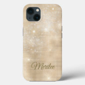 Minimalistisches Elegantes Champagne Sparkle Case-Mate iPhone Hülle (Rückseite)