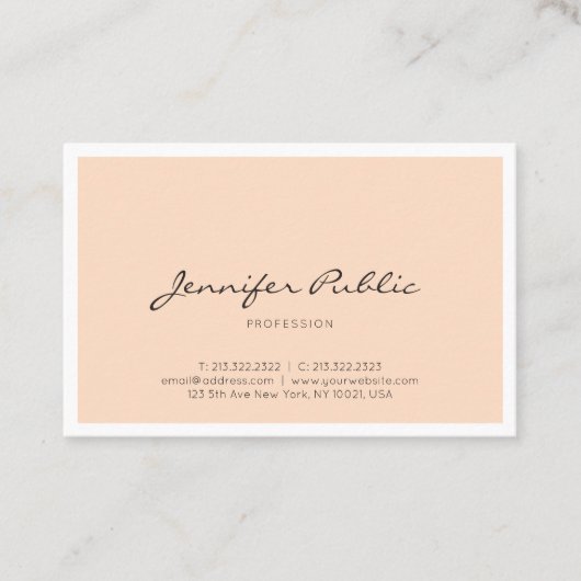 Minimalistisches Elegantes Design Beruflich Modern Visitenkarte (Vorderseite)