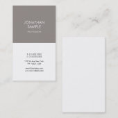 Minimalistisches elegantes Design Braun Weiße Tren Visitenkarte (Vorne/Hinten)