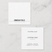 Minimalistisches elegantes Design Modernes B&W Sau Quadratische Visitenkarte (Vorne/Hinten)