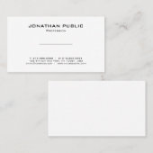 Minimalistisches elegantes Design Modernes Berufli Visitenkarte (Vorne/Hinten)