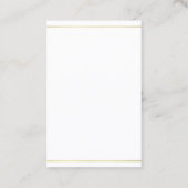 Minimalistisches elegantes Design Modernes Gold Lo Visitenkarte (Rückseite)