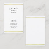 Minimalistisches elegantes Design Modernes Gold Lo Visitenkarte (Vorne/Hinten)