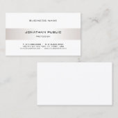Minimalistisches elegantes Design Modernes, Schlic Visitenkarte (Vorne/Hinten)