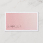 Minimalistisches elegantes Design Trendy Blush Pin Visitenkarte (Vorderseite)