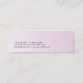 Minimalistisches elegantes Design Trendy Pink Lila Mini Visitenkarte (Rückseite)