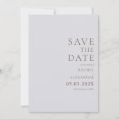 Minimalistisches elegantes dunkles Olive Green Sav Save The Date (Vorderseite)