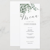 Minimalistisches elegantes einfaches kalligrafisch menükarte (Vorne/Hinten)