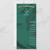Minimalistisches elegantes Emerald & Gold-Hochzeit (Vorderseite)