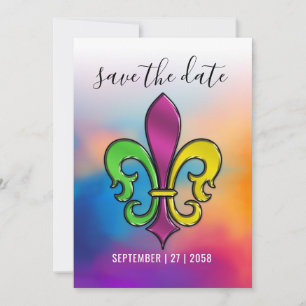 Minimalistisches elegantes Fleur De Lis Design Einladung