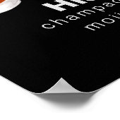 Minimalistisches elegantes formales Black Wedding  Poster (Ecke)