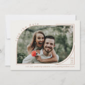 Minimalistisches Elegantes Foto Art Deco Save The Date (Vorderseite)