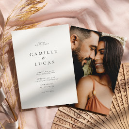 Minimalistisches elegantes Foto Einladung zur Hoch