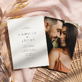 Minimalistisches elegantes Foto Einladung zur Hoch