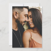 Minimalistisches elegantes Foto Einladung zur Hoch (Rückseite)