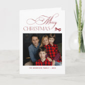 Minimalistisches elegantes Foto Frohe Weihnachten (Vorderseite)