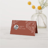 Minimalistisches elegantes Foto Lugano Highlights Platzkarte (Rückseite)