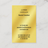 Minimalistisches Elegantes Foto mit moderner Goldb Visitenkarte (Rückseite)