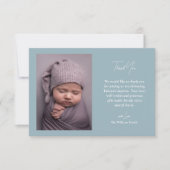 Minimalistisches elegantes Foto Orthodoxe Taufe Dankeskarte (Vorderseite)