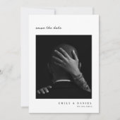 Minimalistisches elegantes Foto Save the Date Einl (Vorderseite)