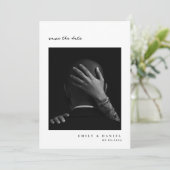 Minimalistisches elegantes Foto Save the Date Einl (Stehend Vorderseite)